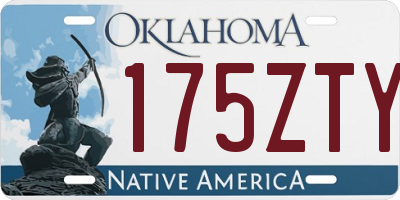 OK license plate 175ZTY