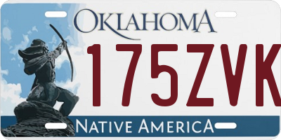 OK license plate 175ZVK