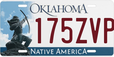 OK license plate 175ZVP