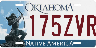 OK license plate 175ZVR