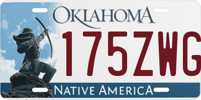 OK license plate 175ZWG