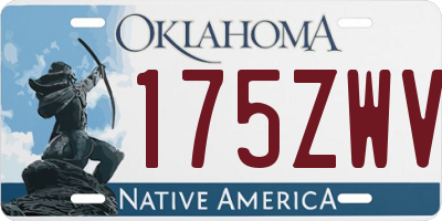 OK license plate 175ZWV