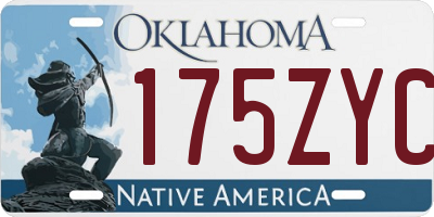 OK license plate 175ZYC