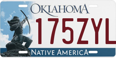 OK license plate 175ZYL