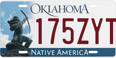 OK license plate 175ZYT