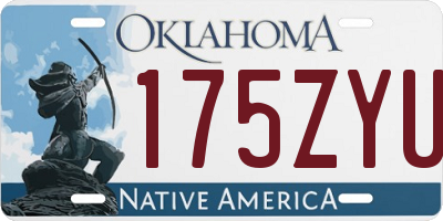 OK license plate 175ZYU