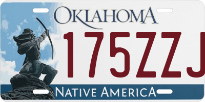 OK license plate 175ZZJ