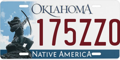 OK license plate 175ZZO