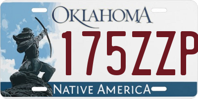 OK license plate 175ZZP