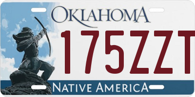 OK license plate 175ZZT