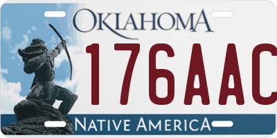 OK license plate 176AAC