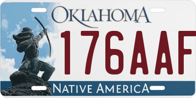 OK license plate 176AAF