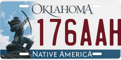 OK license plate 176AAH