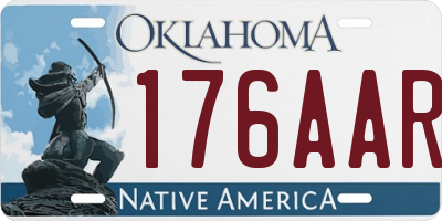 OK license plate 176AAR