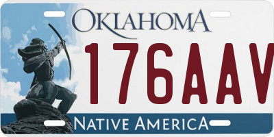 OK license plate 176AAV