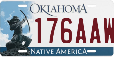 OK license plate 176AAW
