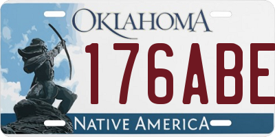 OK license plate 176ABE