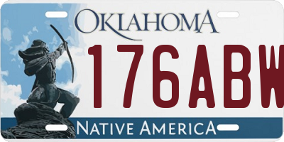 OK license plate 176ABW