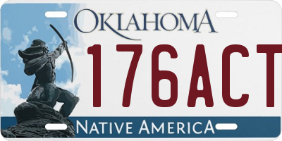 OK license plate 176ACT