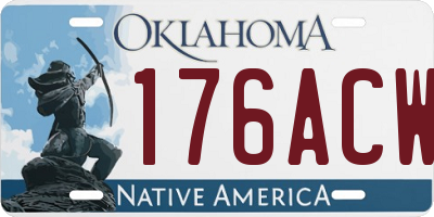 OK license plate 176ACW