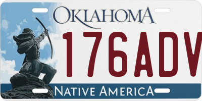 OK license plate 176ADV