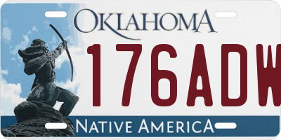OK license plate 176ADW
