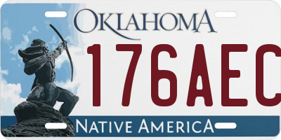 OK license plate 176AEC