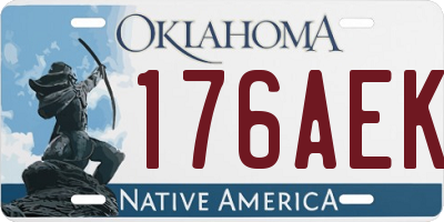 OK license plate 176AEK