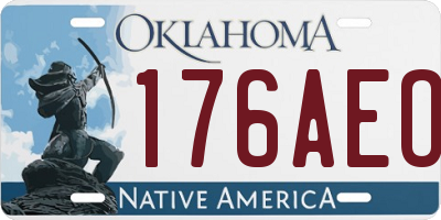 OK license plate 176AEO