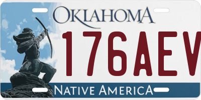 OK license plate 176AEV