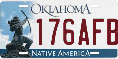 OK license plate 176AFB
