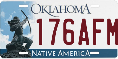 OK license plate 176AFM
