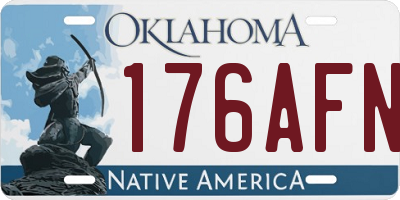 OK license plate 176AFN