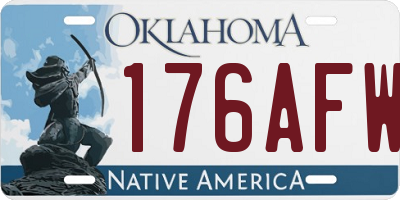 OK license plate 176AFW