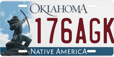 OK license plate 176AGK