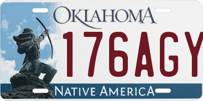 OK license plate 176AGY