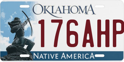 OK license plate 176AHP