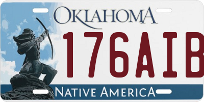OK license plate 176AIB
