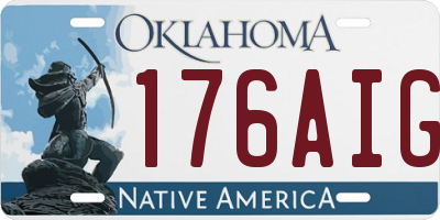 OK license plate 176AIG