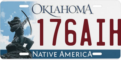 OK license plate 176AIH