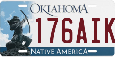 OK license plate 176AIK