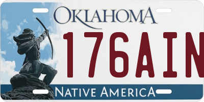 OK license plate 176AIN
