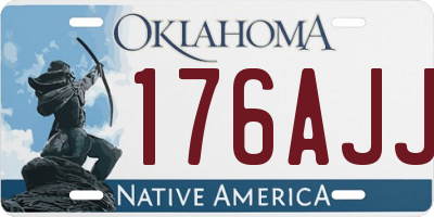 OK license plate 176AJJ