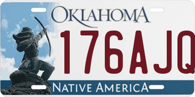OK license plate 176AJQ