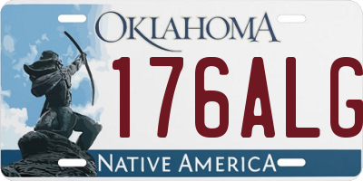 OK license plate 176ALG