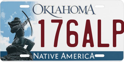 OK license plate 176ALP