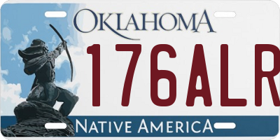 OK license plate 176ALR