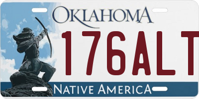OK license plate 176ALT