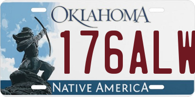OK license plate 176ALW