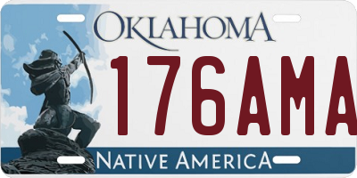 OK license plate 176AMA